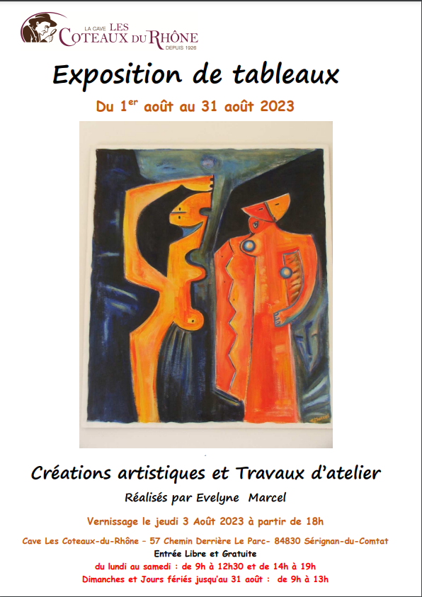 Exposition de peinture Crations artistiques et Travaux datelier
