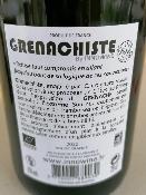 Vin Sans IGP Rouge BIO - Grenachiste 2020 - 75 cl - Sans Soufre Ajouté